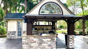 Designer Stone Outdoor Kitchen