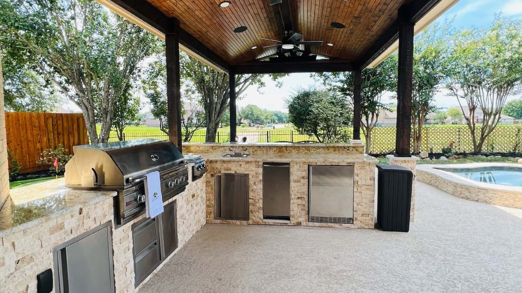 Outdoor Kitchen Grill Stone